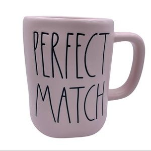 Rae Dunn ceramic pink mug “perfect match”